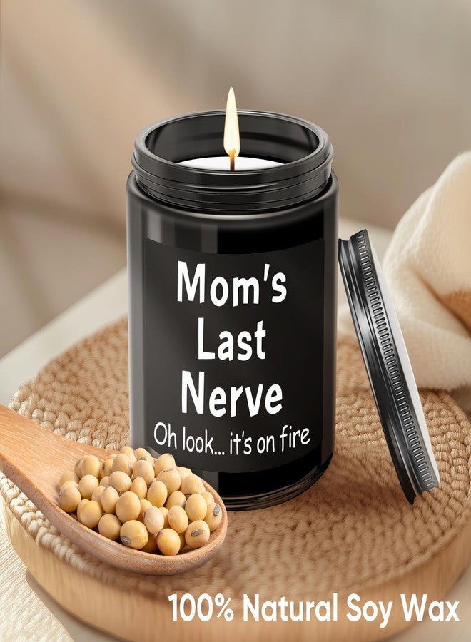 kedofa Gifts for Mom from Daughter Son - Funny Mom Birthday Gifts, Mother's Day Gift for Mommy Mama - Mom's Last Nerve Scented Candle Black - Image 2